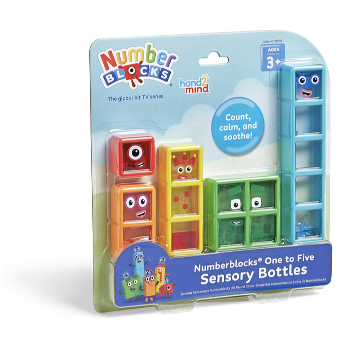Hand2Mind Numberblocks One to Five Sensory Bottles Mainan Sensorik dan Pembelajaran Angka dari Numbe