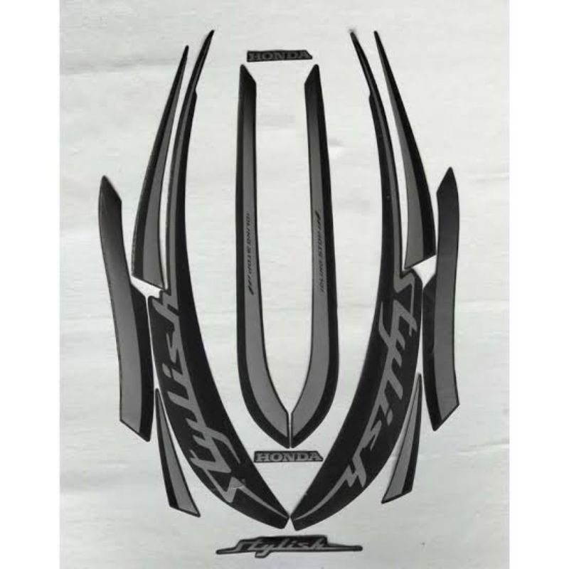 Striping scoopy stylish 2019 hitam