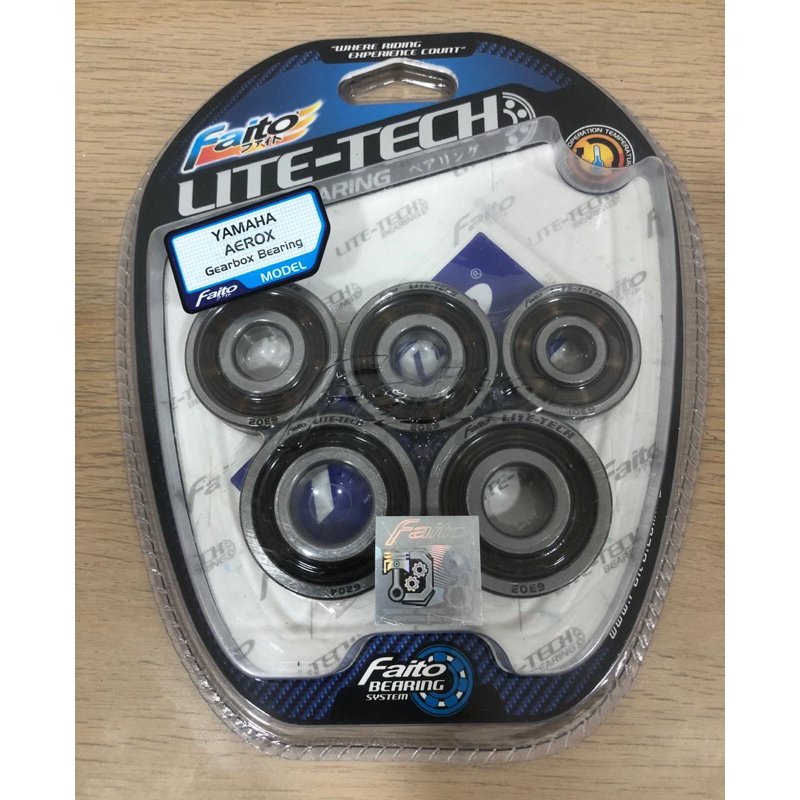Faito Bearing Gardan Gear box Rasio Set ( Lite-Tech ) Nmax / Aerox 155 Yamaha Original Faito