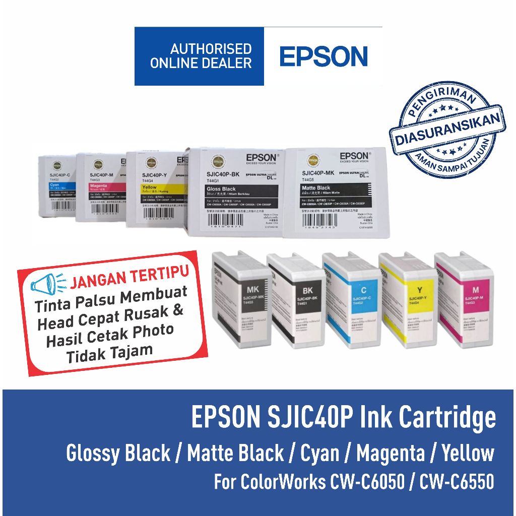 tinta epson SJIC40P CWC6050A CWC6550A CW-C6050A C6050A CW-C6550A C6550 A