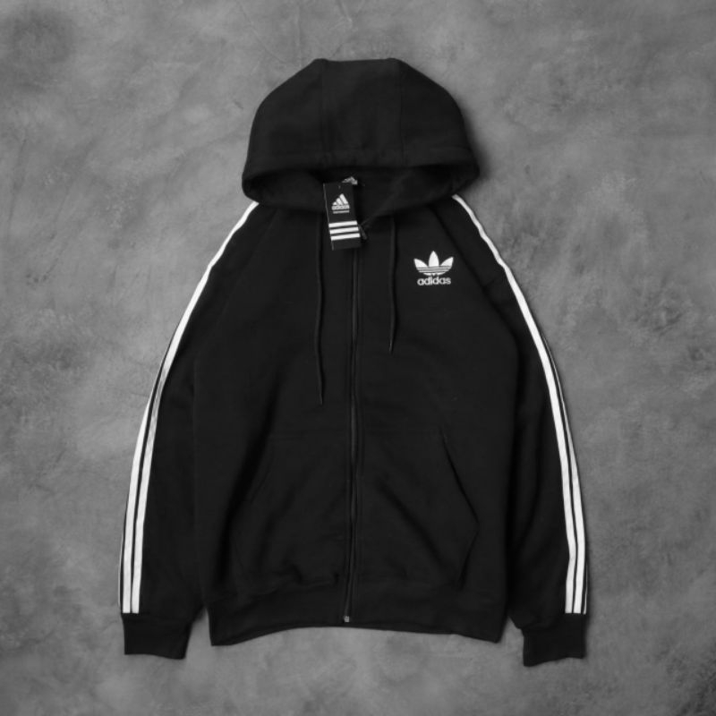Adidas Hoodie Zipper Sweater Jaket Pria Wanita Dewasa Premium Casual Tebal