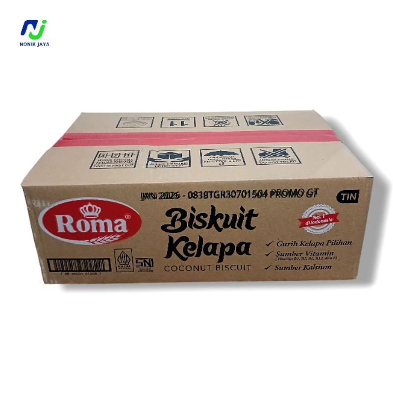 

( RAMADHAN SALE ) Roma Kelapa Biskuit / BISKUIT KELAPA Kaleng - 1 Dus Isi 6 Kaleng@345g