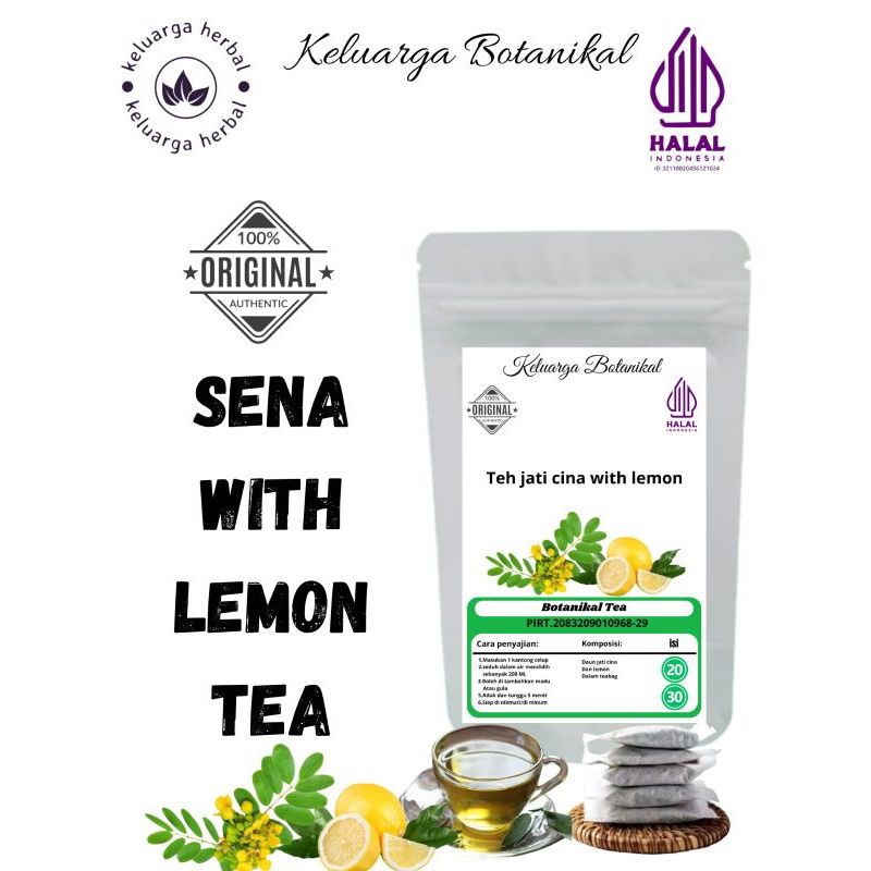 

Keluarga Botanikal Teh Jati Senna Dan Lemon I Teh DETOK I Teh Pelangsing isi 30 kantong teh