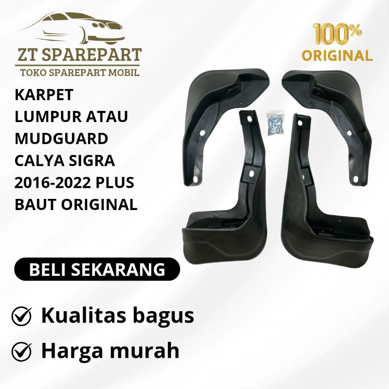 KARPET LUMPUR ATAU MUDGUARD CALYA SIGRA 2016-2022 PLUS BAUT ORIGINAL