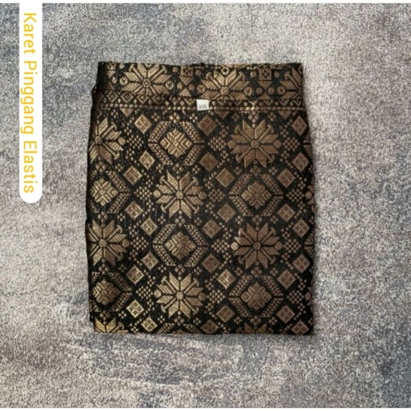 Rok Songket Span Siap Pakai Bawahan Kebaya Modern Kain Songket