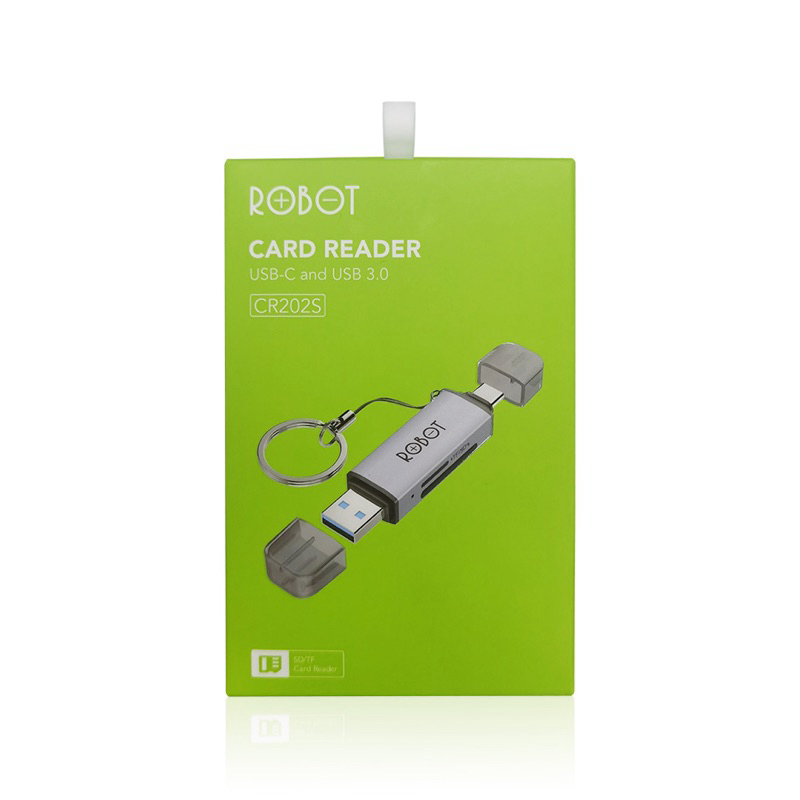 ROBOT Card Reader CR202S, Card Reader, Pembaca Kartu SD, Card Reader 2 in 1, Card Reader ROBOT CR202