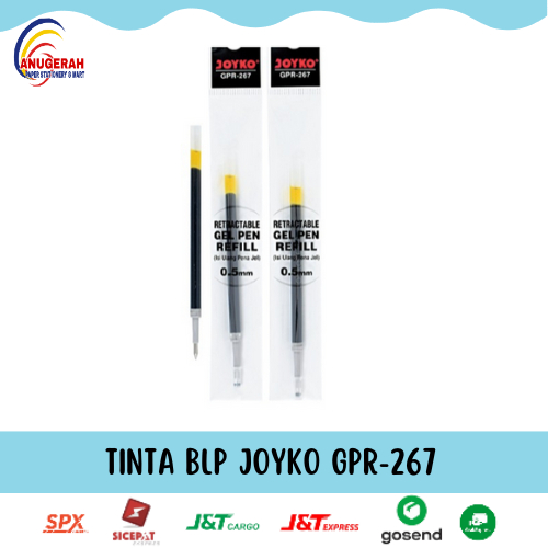 Gel Pen Refill GPR-267 0.5 mm // Isi Ulang Pen Isi Pulpen Joyko Black // Tinta Pulpen Joyko ( PAK )