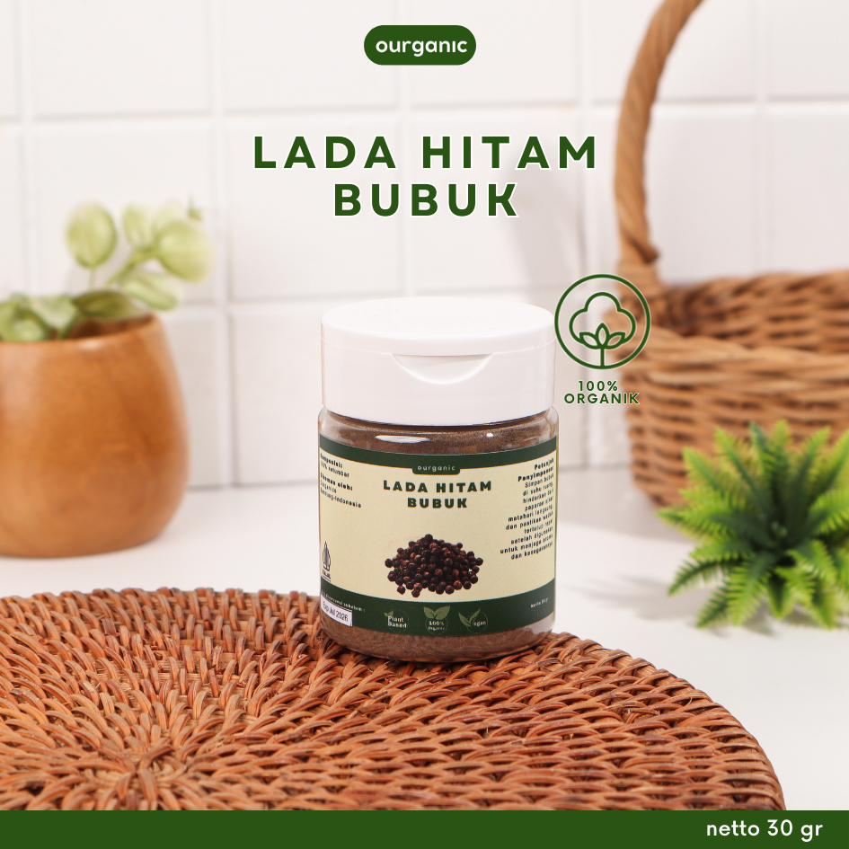 

OURGANIC Lada Hitam Blackpepper Merica Bubuk bumbu dapur masak organic sehat alami