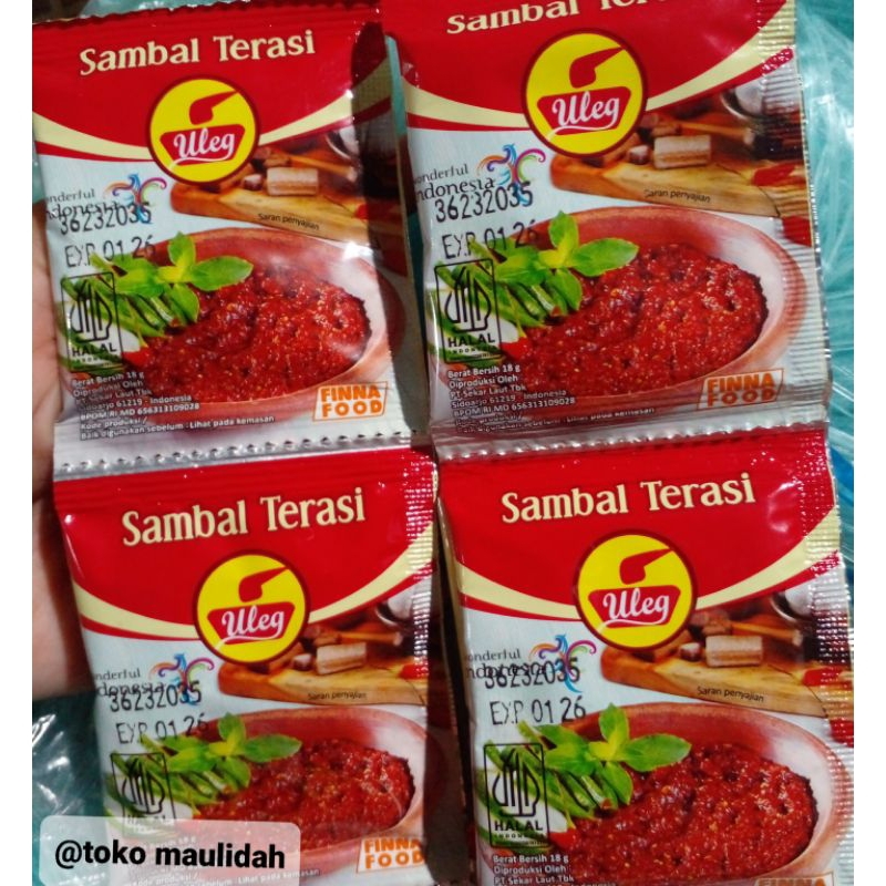 

sambal terasi uleg saset kecil