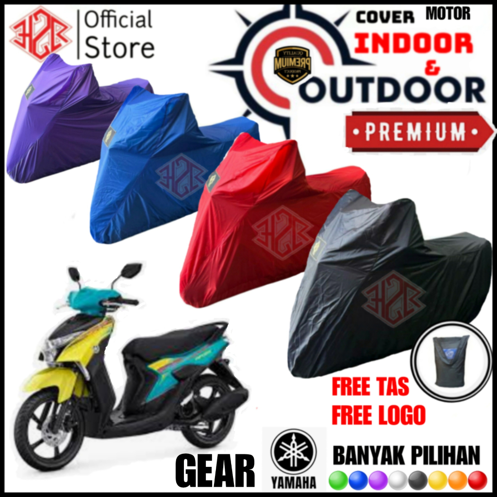 Cover Motor Yamaha Gear, Cover Motor Gear, Sarung Motor Gear, Mantel Motor Polyester Waterproof