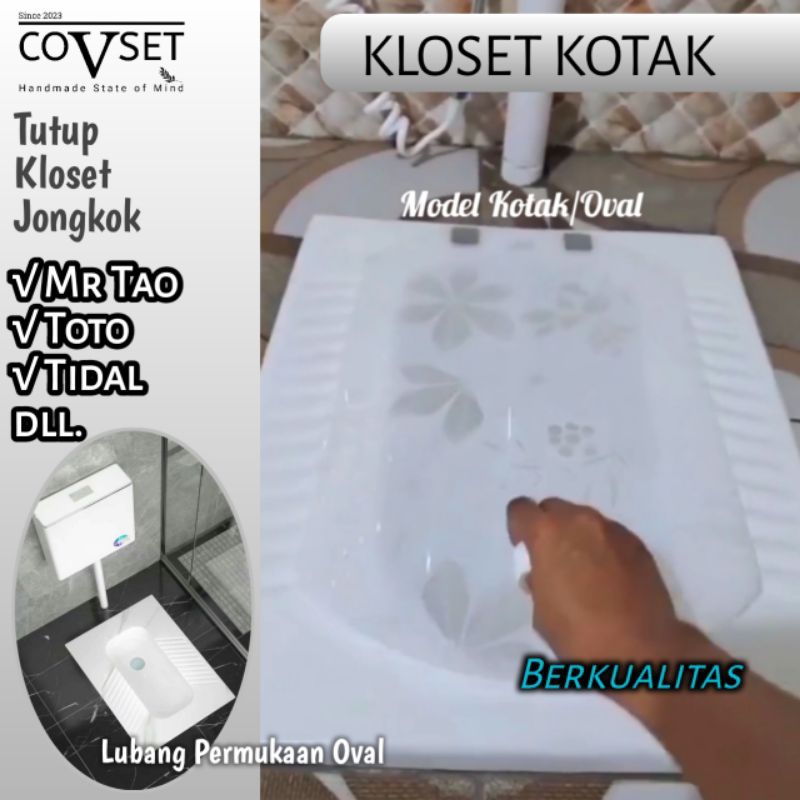 Tutup kloset jongkok Mr Tao model kotak