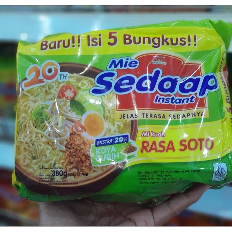 

MIE SEDAP SOTO/MIE INSTAN/MIE KUAH RASA SOTO/mie sedap soto isi 5