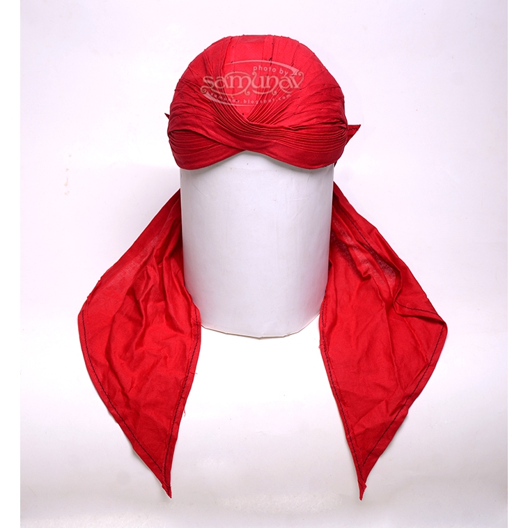 Blangkon Jogja Mataraman Halus Koncer Merah Polos