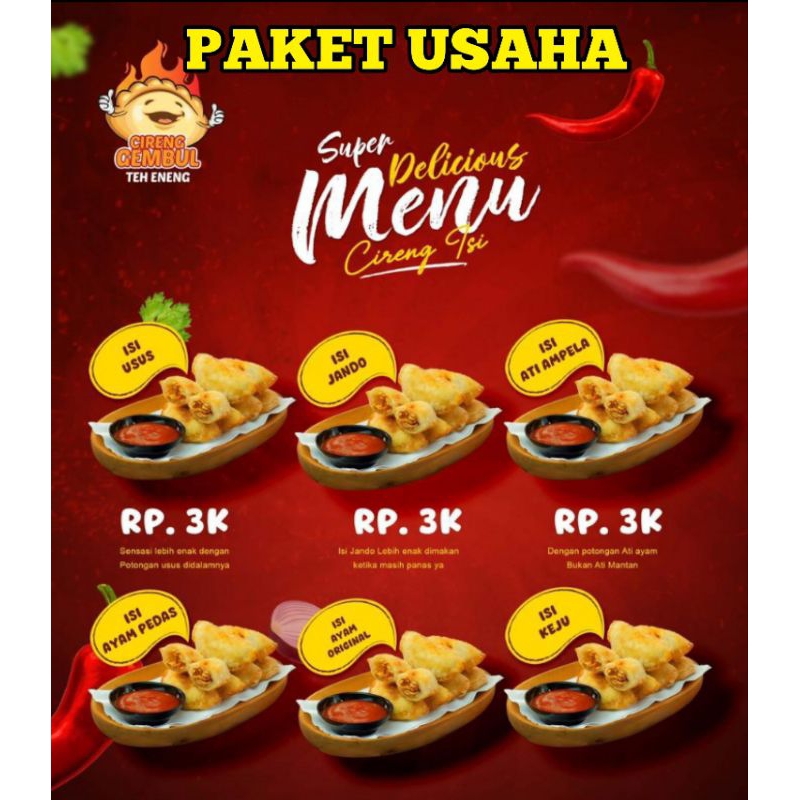 

Paket Usaha Super menu Cireng Gembul De Yasmin