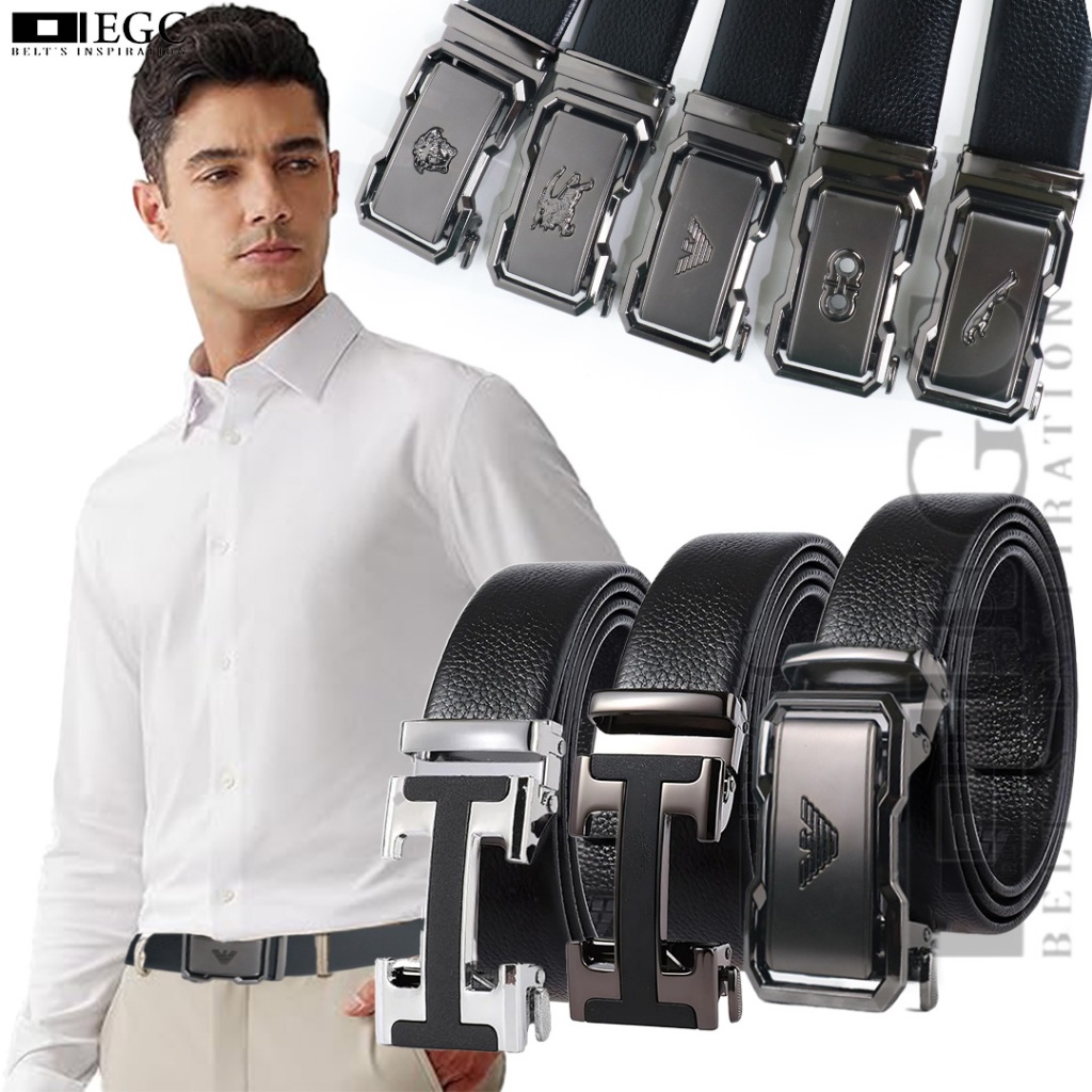 IKAT PINGGANG KULIT PU KEPALA BESI GESPER PRIA KULIT KEPALA BESI- H-606-H-600+M-39T