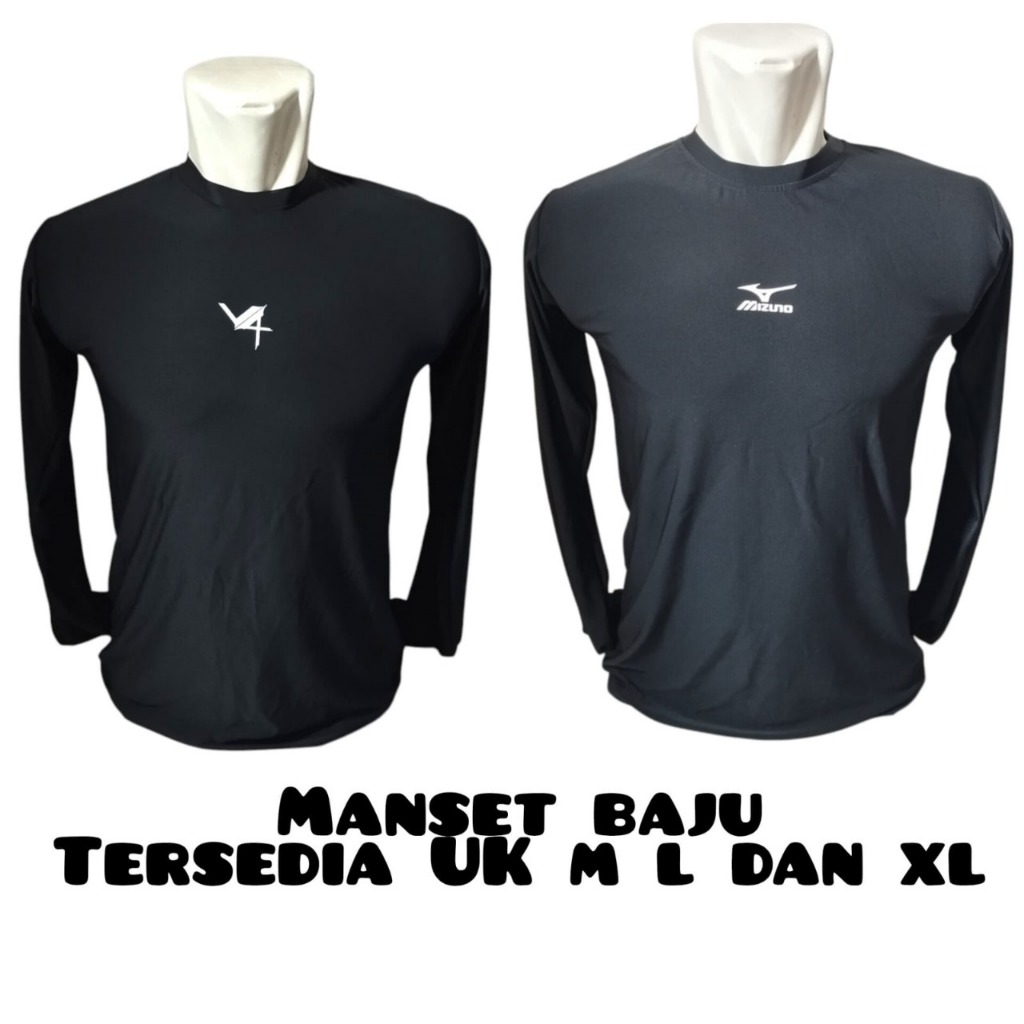 KAOS BASELAYER-MANSET BAJU LENGAN PANJANG-LUBANG JEMPOL KAOS OLAHRAGA mizuno vpour