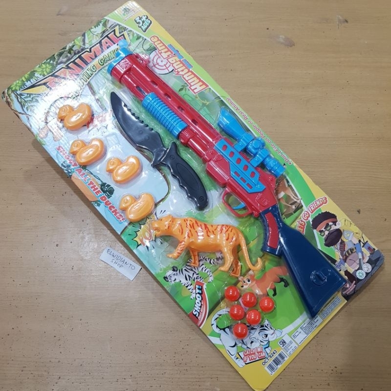 mainan anak animal shooting game shoot all the duck hunting time senapan sniper laras panjang