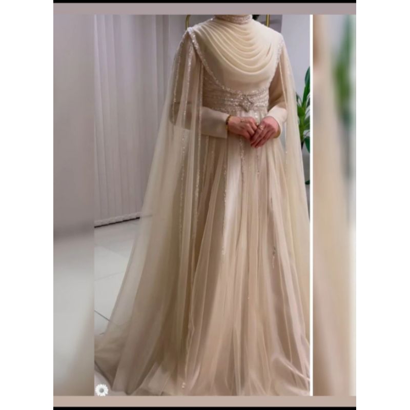 gaun pengantin premium wedding dress wedding dress syar'i wedding dress simple