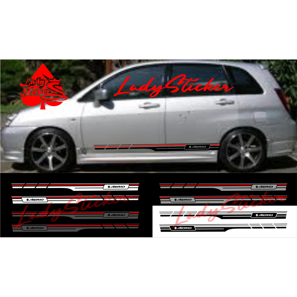 Sticker stiker mobil aerio cutting sticker mobil suzuki aerio