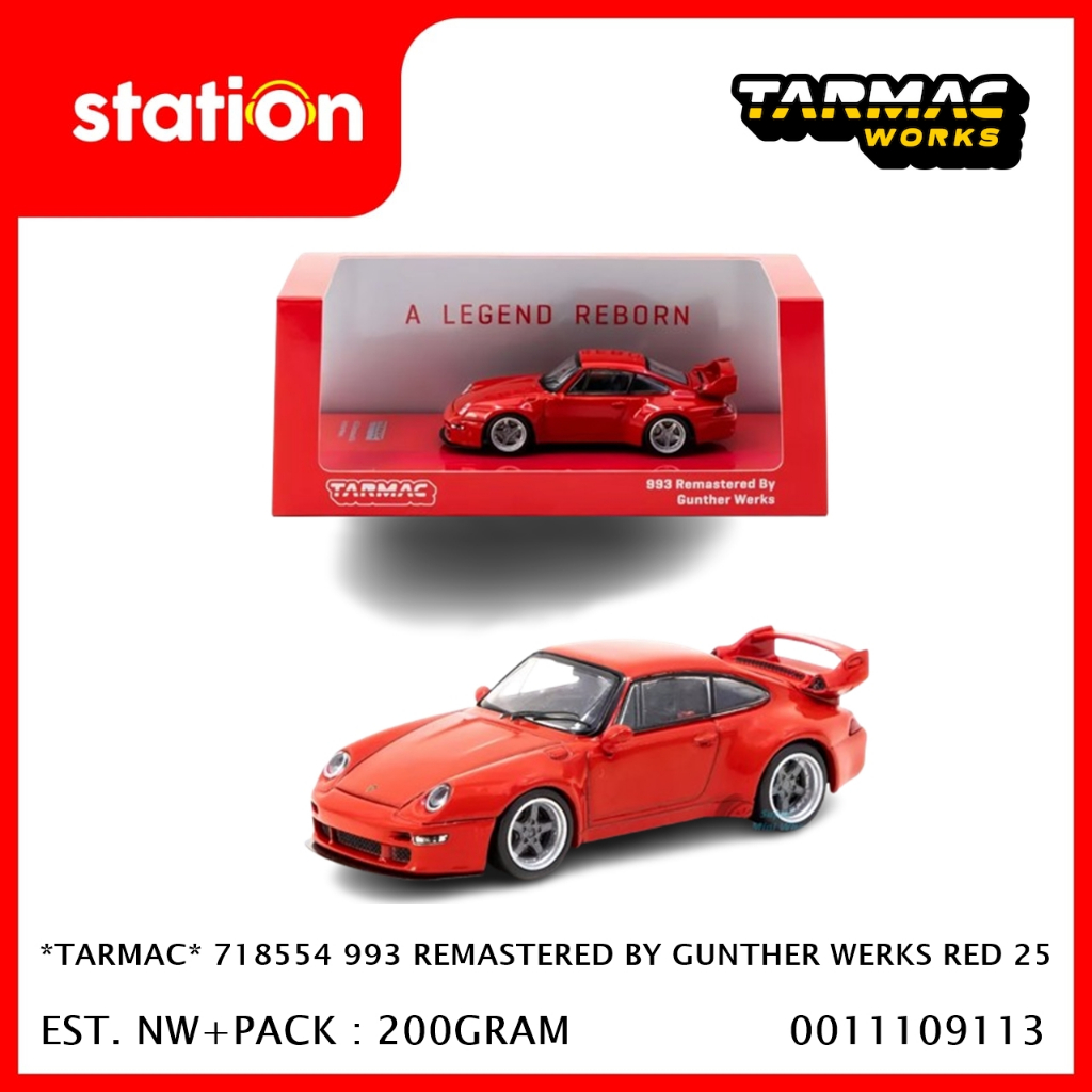 TARMAC 718554 993 REMASTERED BY GUNTHER WERKS RED 25 - DIECAST