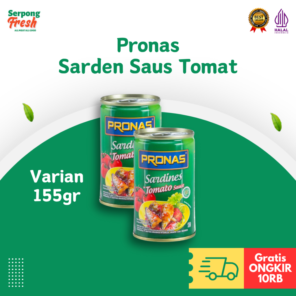 

Pronas Sarden Saus Tomat Kemasan Kaleng 155 gr