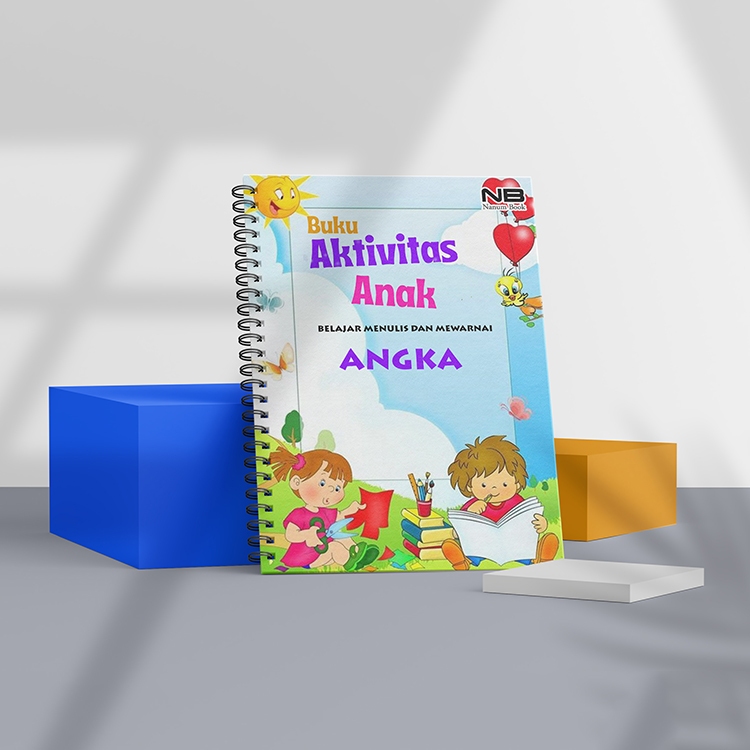 

Buku aktivitas anak belajar dan mewarnai ANGKA