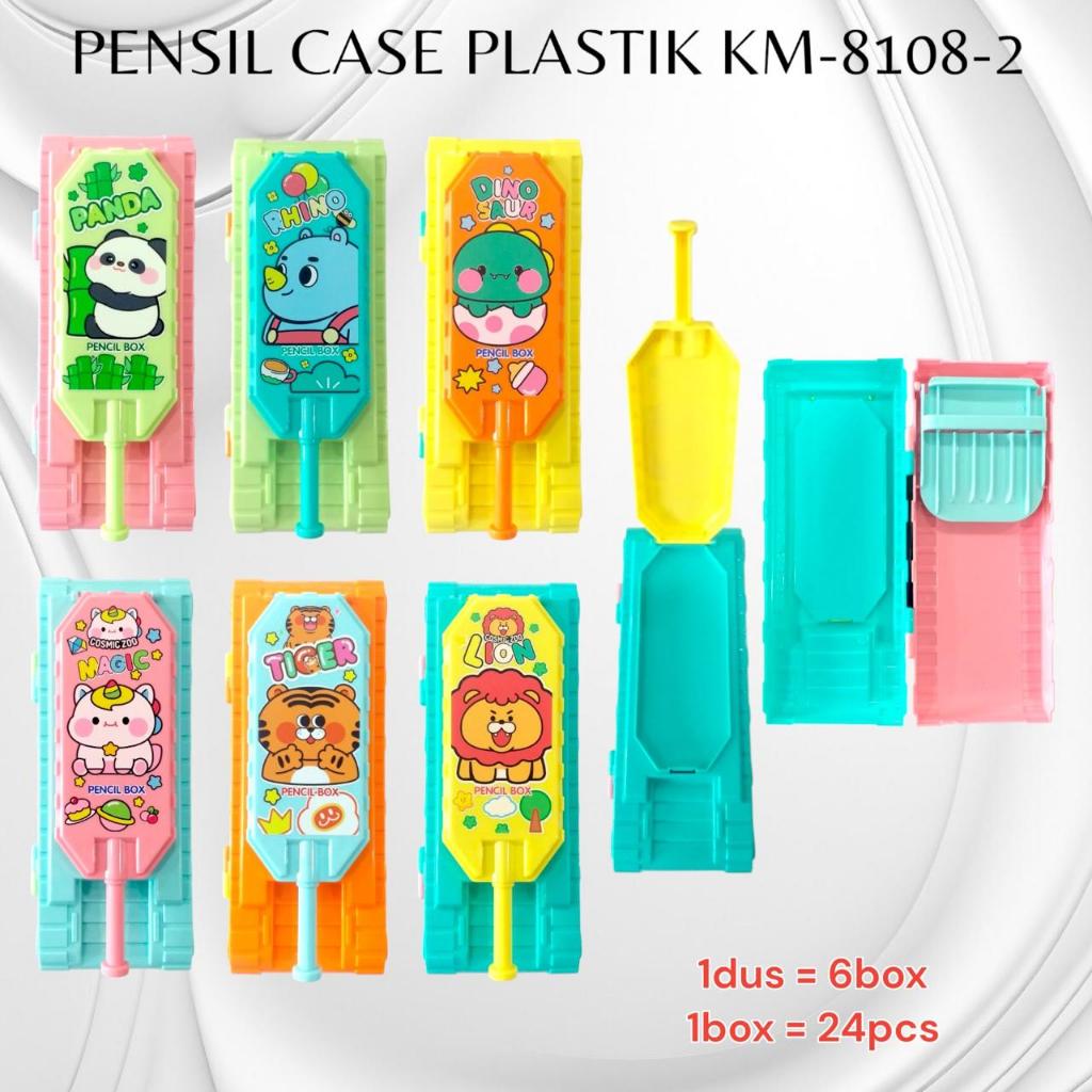 

PENSIL CASE / TEMPAT PENSIL PLASTIK 8108-2 MOTIF TANK ANAK
