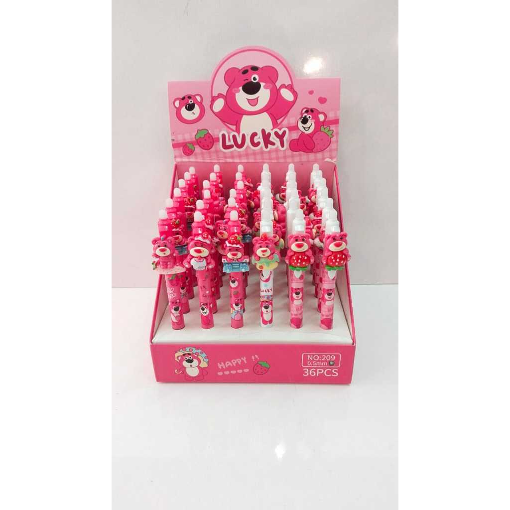 

Ballpoint gel erasable karakter lotso/sanrio/capibara