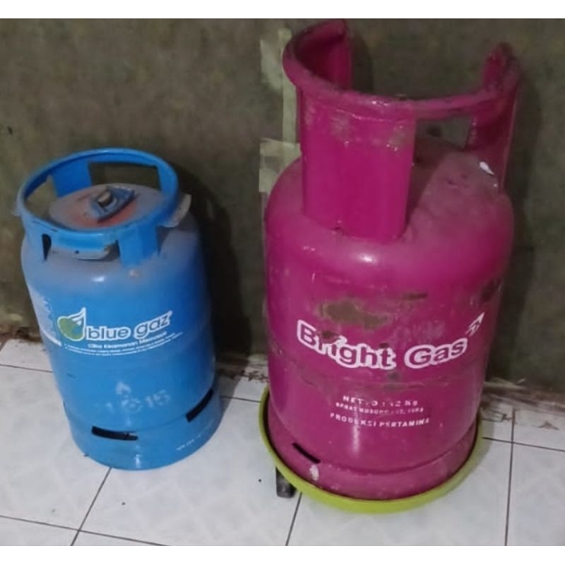 Promo murah Tabung kosongan elpiji LPG bright gas 12 kg dan blue gaz 5.5 kg