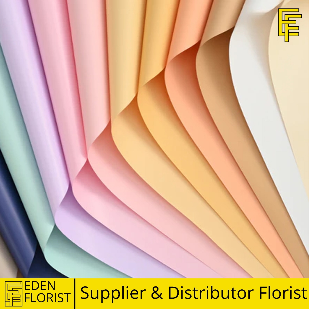 

EdenFlorist Kertas Buket Bunga Polos Solid Flower Wrapping Cellophane Full Color Opp COD KB6199