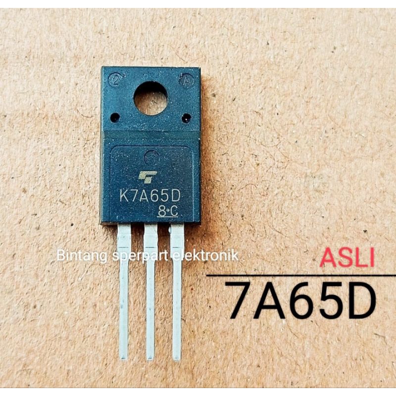 FET K7A65D ASLI Fet tv polytron K 7A65 D MOSFET 7A65D ORIGINAL FET 7A65D TRANSISTOR 7A65D MOSFET K 7