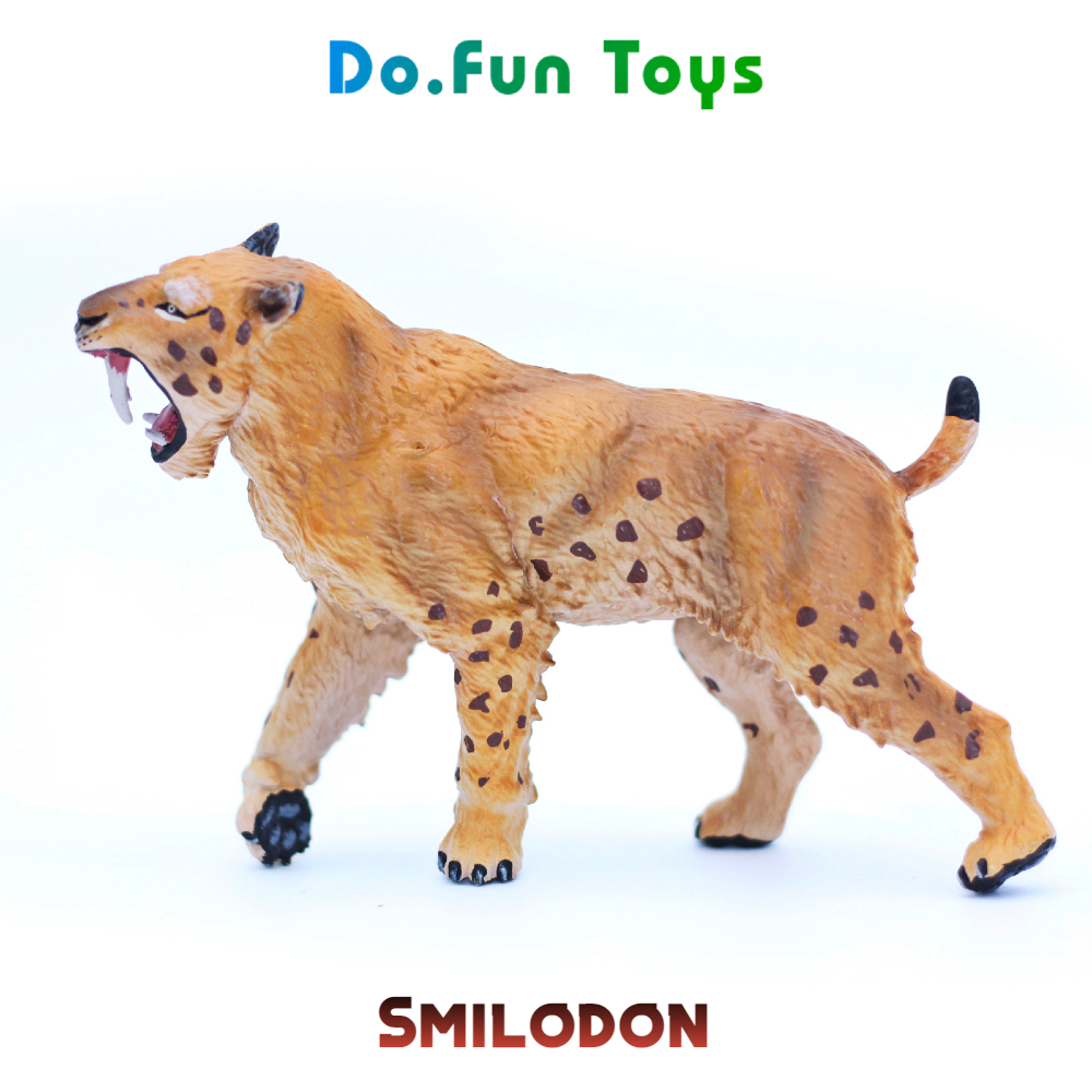Prehistoric Animals Figurines | SMILODON / Mainan Miniatur Kucing Besar Purba Bergigi Pedang