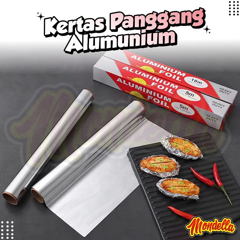 Kertas Panggang Alumunium Foil Roll 30cm x 20m Food Grade Aluminium Foil 10meter Baking Tin Alumuniu