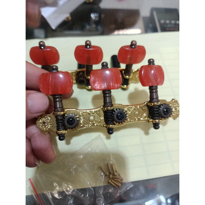 Dryer Gitar Clasic Nylon Alice Aos023 Ori Set Gold Classical machine head set