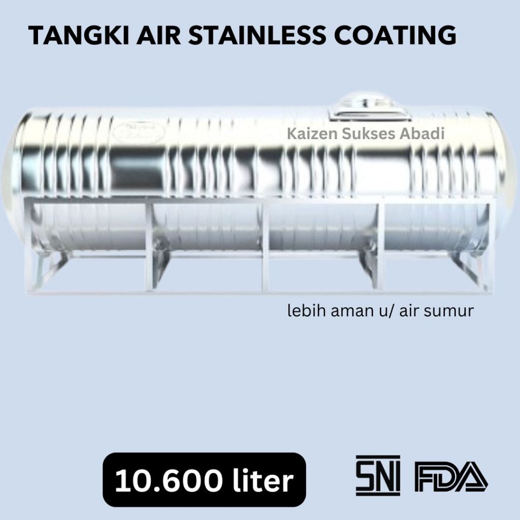 tandon tangki toren air atas industri proyek stainless stenlis horizontal coating untuk air sumur me