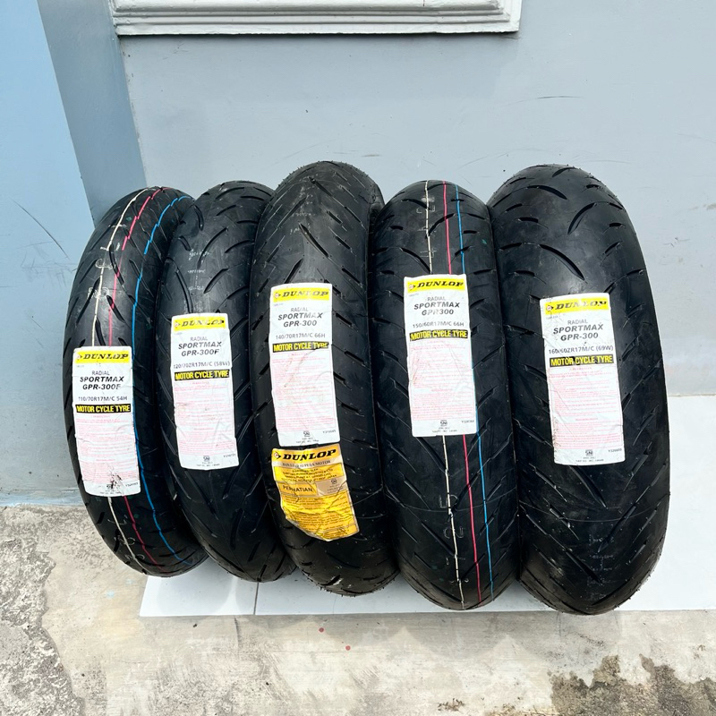 BAN SALE DUNLOP SPORTMAX RADIAR GPR300 110/70 120/70 140/70 150/60 160/60 RING 17 KOMPON EMPUK