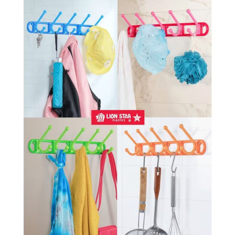 Kapstok Lionstar/Kapstok Plastik Gantungan Baju tembok