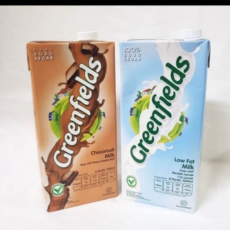 

Greenfields Susu UHT Full Cream /Chocomalt Milk 1L