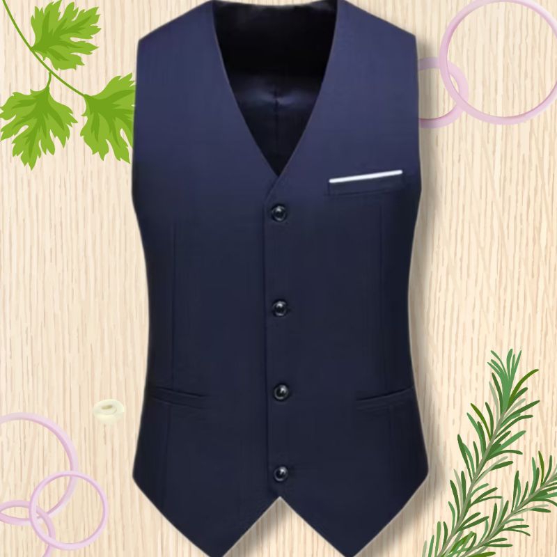 Vest Rompi Casual Pria Polos dan Kotak  Model Slimfit 100%Ori