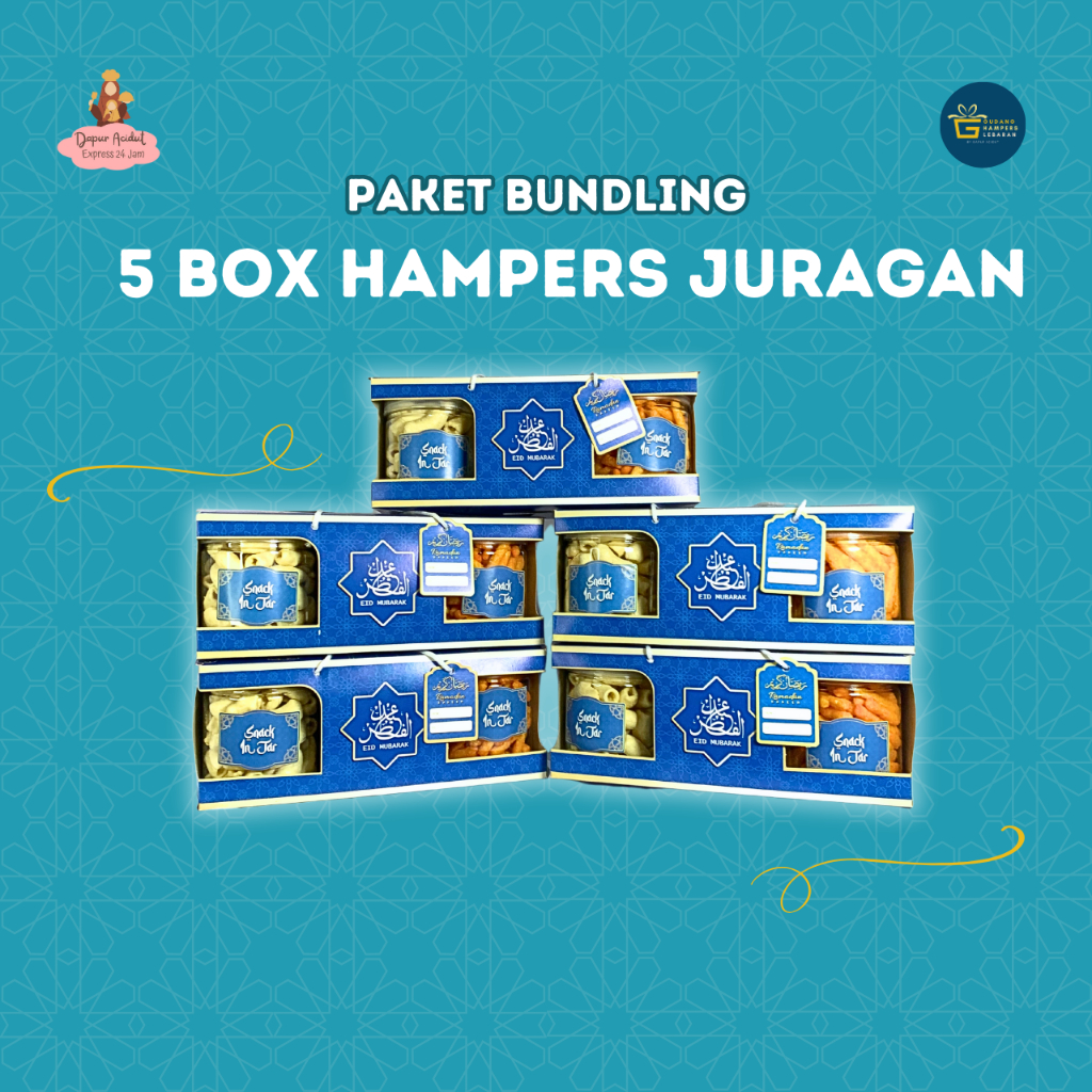 

[PAKET 5 JURAGAN] Hampers Snack Lebaran Dari Gudang Hampers - Hampers Hadiah Ramadhan Lebaran Idul Fitri Puasa Murah Meriah Mewah