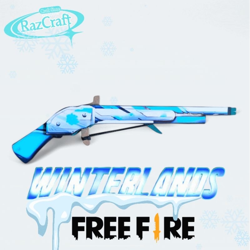 Mainan Anak Shotgun SG 2 Kayu Winterland FreeFire FF Peluru Karet