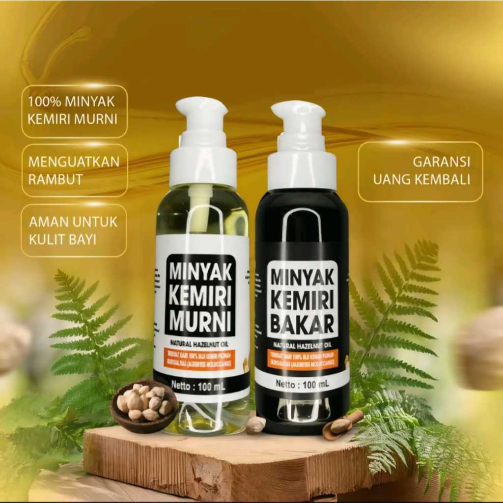 Minyak Kemiri Bakar Original 100% , Minyak Kemiri Bakar Spray Untuk Penumbuh dan Penghitam Rambut Ha
