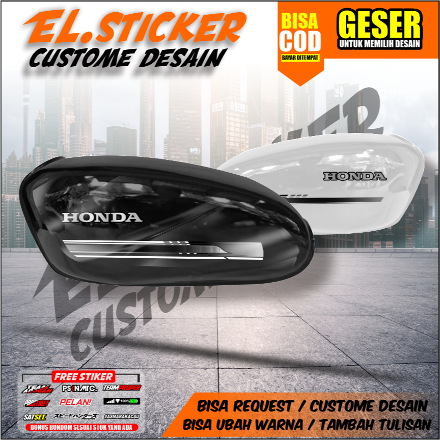 STRIPING CB100 STICKER CB100 UV TRANSPARAN, STICKER VARIASI HONDA CB 100 STRIPING CB125 TRANSPARAN 1