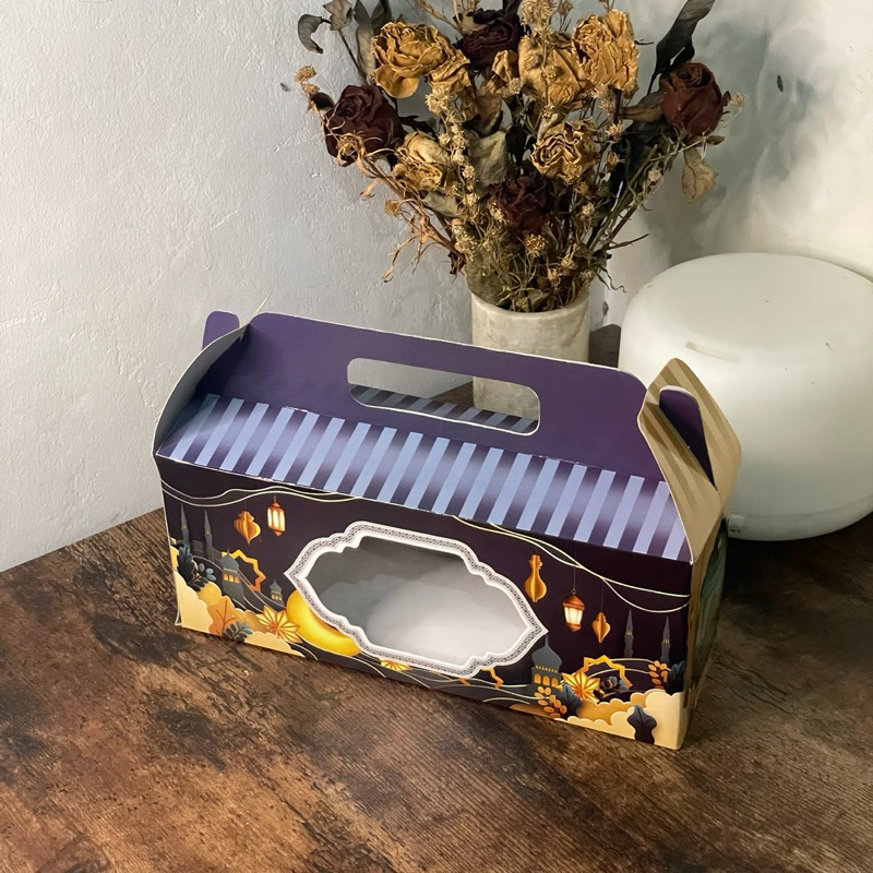 

Box Kotak Packaging Hampers Kue Kering Lebaran Idul Fitri 3 Toples 600ml