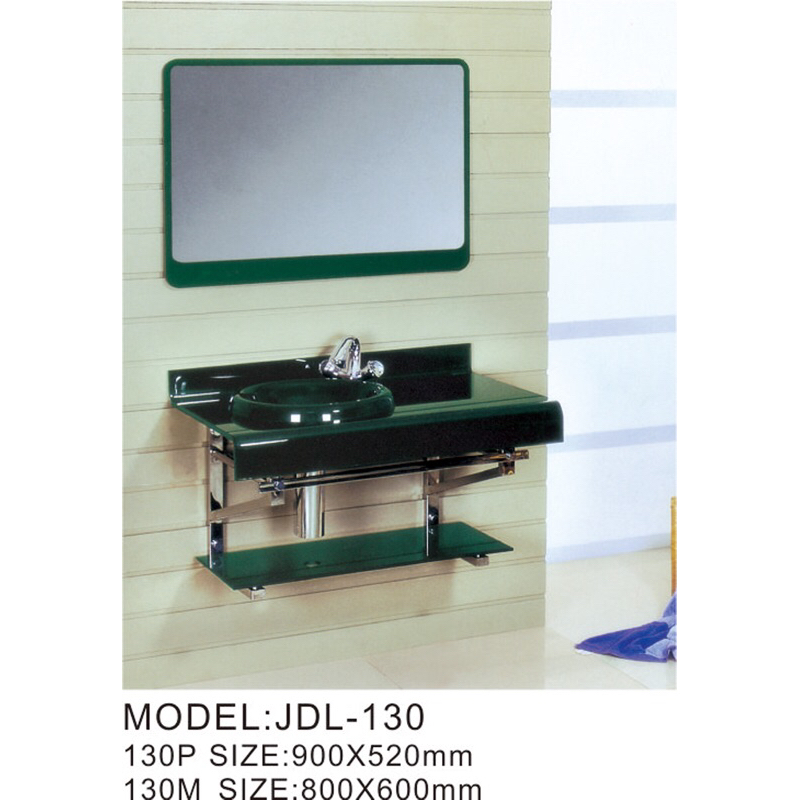 Wastafel Kaca Milano JDL 130 Komplit Set