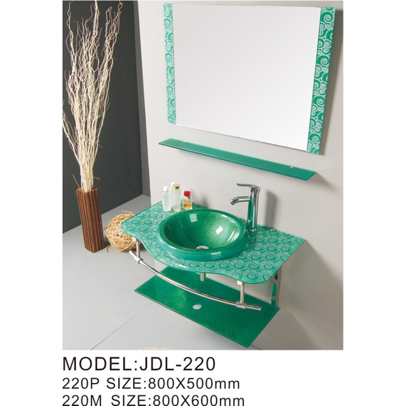 Wastafel Kaca Milano JDL 220 Komplit Set