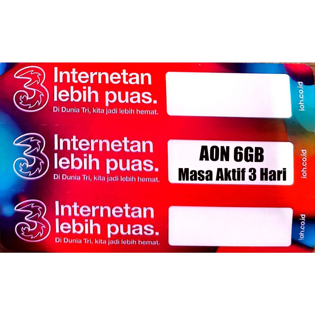 Voucher Tri 6 GB - 3 HARI