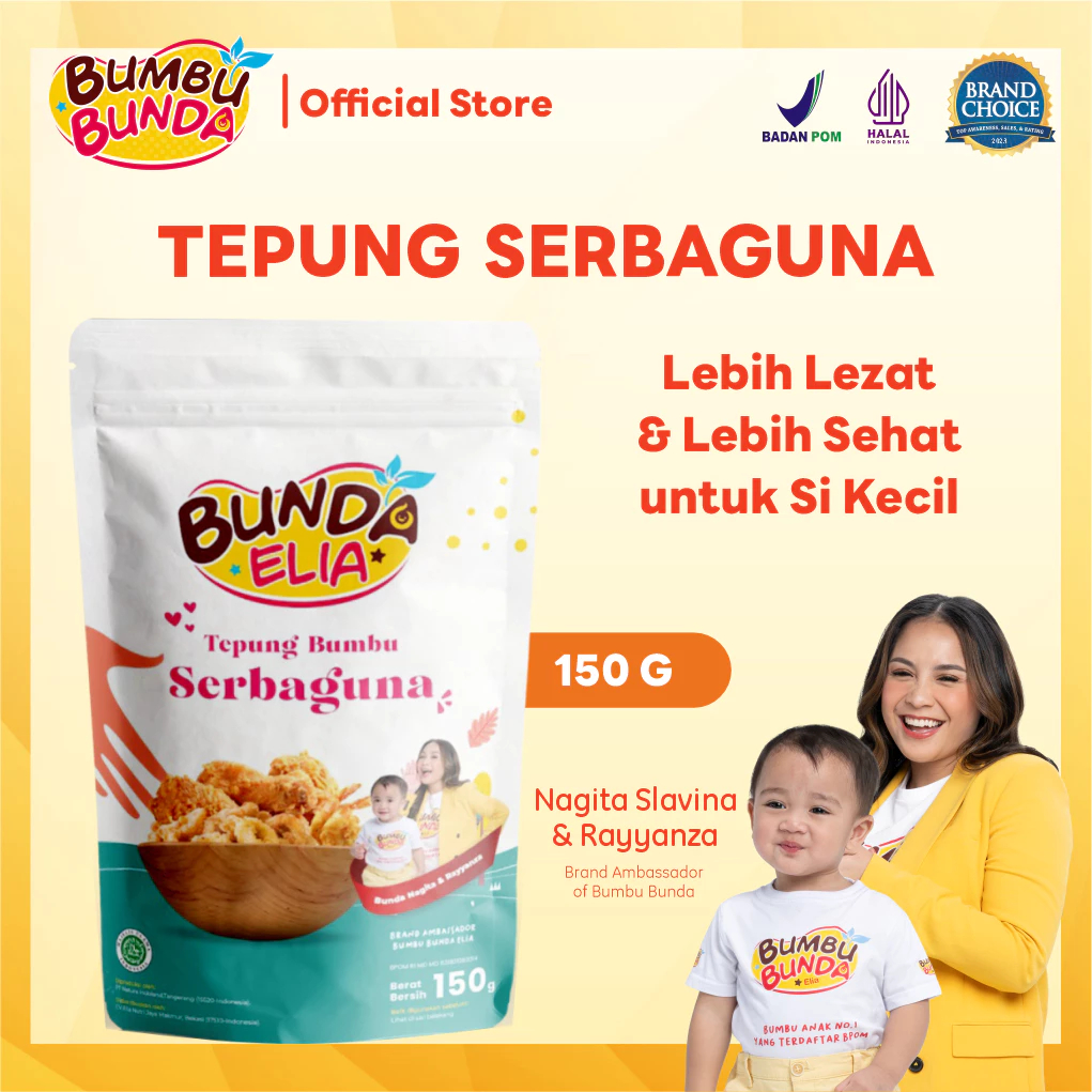 

Bumbu Bunda Elia Tepung Crispy Tanpa Penguat Rasa Tanpa Pengawet / Tepung Bumbu Serbaguna Tanp Penguat Rasa
