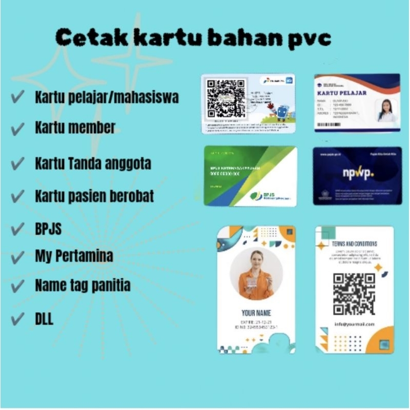 

IDcard bahan pvc tidakudah luntur