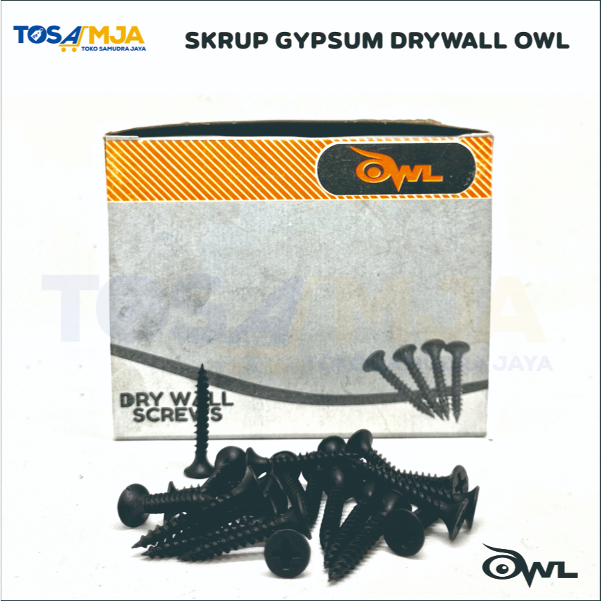 SKRUP GYPSUM 3/4" 1" 1.5" 2" inch 455gram HITAM / SEKRUP PAPAN GIPSUM / DRYWALL PLAFON GRC